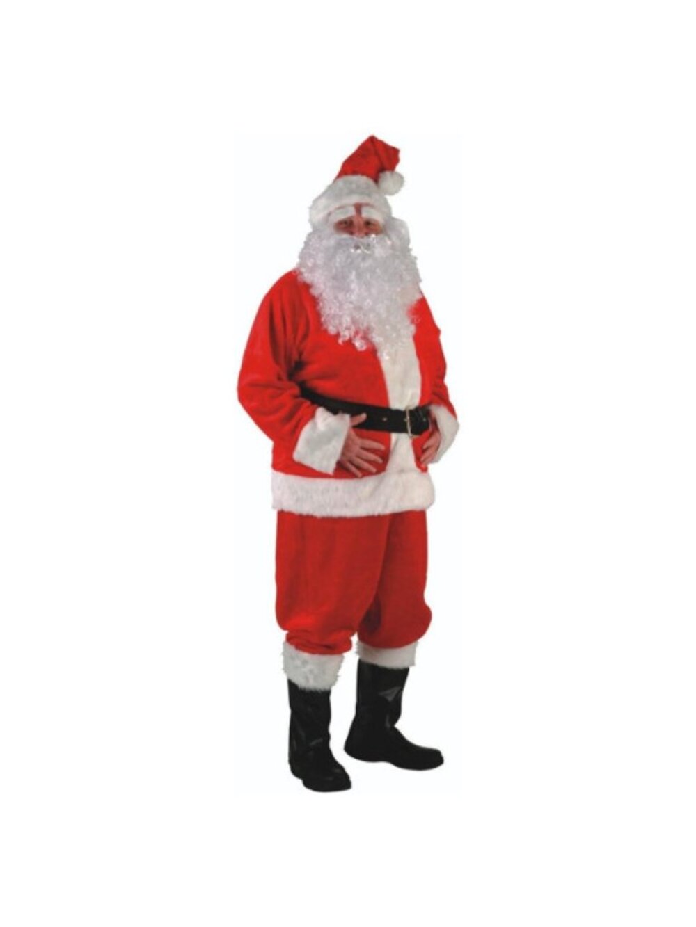 Regal Plush Santa Claus Suit for Adults